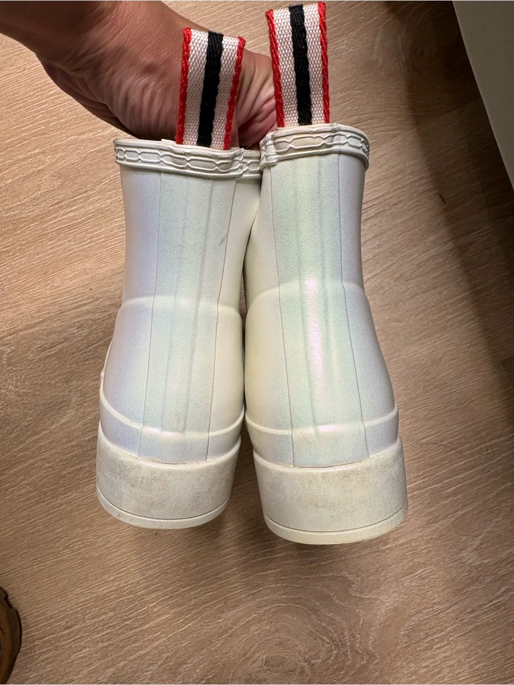 Hunter Iridescent Pearl Short Rain Boots - Picture 4 of 8